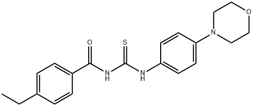 4-ethyl-N-{[4-(morpholin-4-yl)phenyl]carbamothioyl}benzamide 结构式