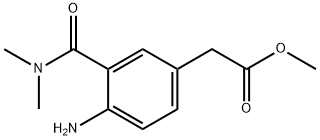 2-(4-氨基-3-(二甲基氨基甲酰)苯基)乙酸甲酯 结构式