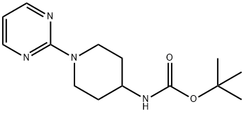 N-BOC-1-(2-嘧啶基)哌啶-4-胺 结构式