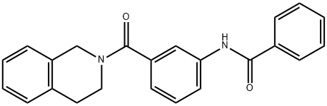 N-[3-(3,4-dihydroisoquinolin-2(1H)-ylcarbonyl)phenyl]benzamide 结构式