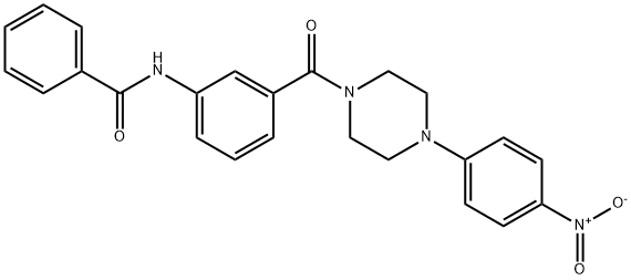 N-(3-{[4-(4-nitrophenyl)piperazin-1-yl]carbonyl}phenyl)benzamide 结构式