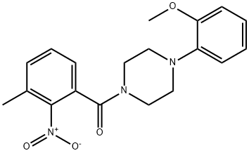 [4-(2-methoxyphenyl)piperazin-1-yl](3-methyl-2-nitrophenyl)methanone 结构式