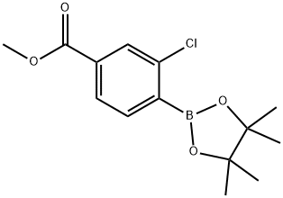 2-氯-4-甲酯基苯硼酸频呢醇酯 结构式