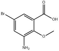 3-Amino-5-bromo-2-methoxybenzoicacid 结构式