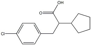 3-(4-chlorophenyl)-2-cyclopentylpropanoic acid 结构式