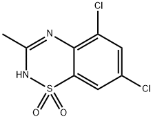 5,7-Dichloro-3-Methyl-2H-1,2,4-Benzothiadiazine-1,1-Dioxide 结构式