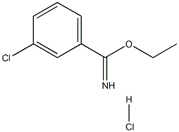 Benzenecarboximidic acid, 3-chloro-, ethyl ester, hydrochloride
 结构式