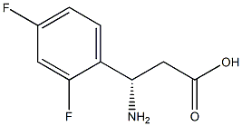 (3S)-3-AMINO-3-(2,4-DIFLUOROPHENYL)PROPANOIC ACID 结构式