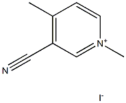 3-Cyano-1,4-dimethylpyridin-1-ium iodide 结构式