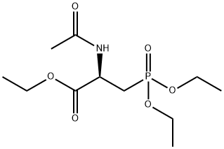 D,L-2-Acetylamino-3-diethylphosphonopropionic acid 结构式