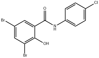 3,5-二溴-N-(4-氯苯基)-2-羟基苯甲酰胺 结构式