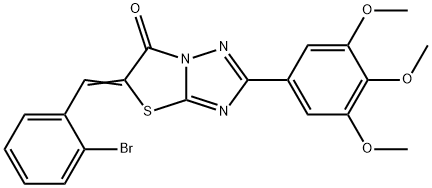 (5Z)-5-(2-bromobenzylidene)-2-(3,4,5-trimethoxyphenyl)[1,3]thiazolo[3,2-b][1,2,4]triazol-6(5H)-one 结构式