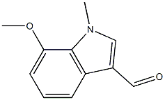 1H-INDOLE-3-CARBOXALDEHYDE, 7-METHOXY-1-METHYL- 结构式