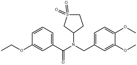 N-(3,4-dimethoxybenzyl)-N-(1,1-dioxidotetrahydro-3-thienyl)-3-ethoxybenzamide 结构式