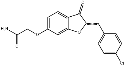 2-{[(2Z)-2-(4-chlorobenzylidene)-3-oxo-2,3-dihydro-1-benzofuran-6-yl]oxy}acetamide 结构式