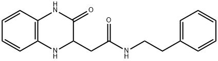 2-(3-oxo-1,2,3,4-tetrahydroquinoxalin-2-yl)-N-(2-phenylethyl)acetamide 结构式