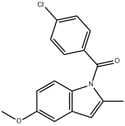 (4-Chlorophenyl)(5-methoxy-2-methyl-1H-indol-1-yl)methanone 结构式