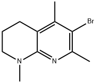 6-Bromo-1,5,7-trimethyl-1,2,3,4-tetrahydro-1,8-naphthyridine 结构式