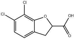 6,7-Dichloro-2,3-dihydrobenzofuran-2-carboxylic acid 结构式