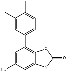 7-(3,4-dimethylphenyl)-5-hydroxy-1,3-benzoxathiol-2-one 结构式