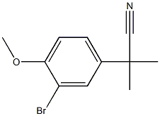 2-(3-溴-4-甲氧基苯基)-2-甲基丙腈 结构式
