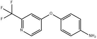 4-(2-三氟甲基-吡啶-4-基氧基)-苯胺 结构式