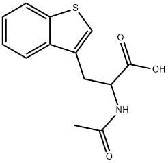 2-acetamido-3-(benzo[b]thiophen-3-yl)propanoic acid 结构式