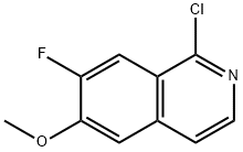 1-氯-7-氟-6-甲氧基异喹啉 结构式