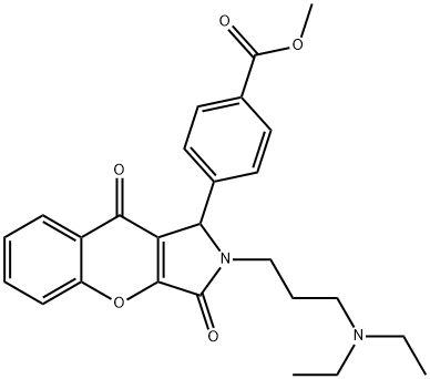 methyl 4-{2-[3-(diethylamino)propyl]-3,9-dioxo-1,2,3,9-tetrahydrochromeno[2,3-c]pyrrol-1-yl}benzoate 结构式