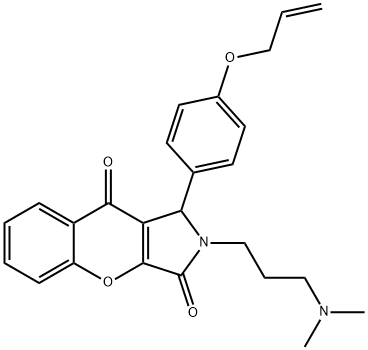 1-[4-(allyloxy)phenyl]-2-[3-(dimethylamino)propyl]-1,2-dihydrochromeno[2,3-c]pyrrole-3,9-dione 结构式