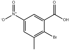 2-溴-3-甲基-5-硝基苯甲酸 结构式