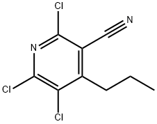 2,5,6-三氯-4-丙基烟腈 结构式