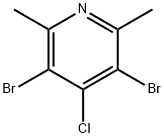 3,5-二溴-4-氯-2,6-二甲基吡啶 结构式