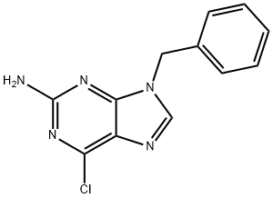 9-苄基-6-氯嘌呤-2-胺  结构式
