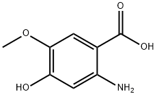 2-氨基-4-羟基-5-甲氧基苯甲酸 结构式
