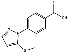 4-[5-(methylsulfanyl)-1H-tetrazol-1-yl]benzoic acid 结构式