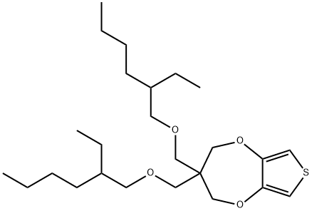 3,3-双(((2-乙基己基)氧基)甲基)-3,4-二氢-2H-噻吩并[3,4-B][1,4]二氧杂环庚烯 结构式