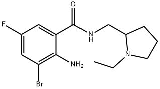 2-Amino-3-bromo-N-((1-ethylpyrrolidin-2-yl)methyl)-5-fluorobenzamide 结构式