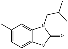 3-isobutyl-5-methyl-1,3-benzoxazol-2(3H)-one 结构式