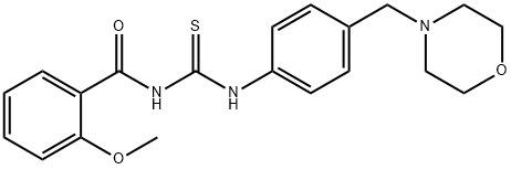 2-methoxy-N-{[4-(morpholin-4-ylmethyl)phenyl]carbamothioyl}benzamide 结构式