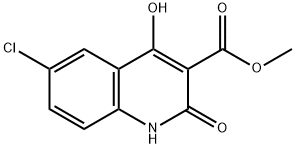 Methyl 6-chloro-4-hydroxy-2-oxo-1,2-dihydroquinoline-3-carboxylate 结构式