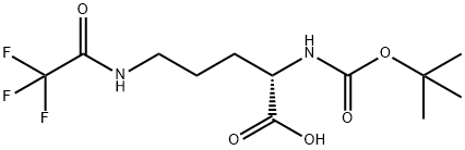 N2-[叔丁氧羰基]-N5-(三氟乙酰基)-L-鸟氨酸 结构式