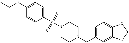 1-(1,3-benzodioxol-5-ylmethyl)-4-[(4-ethoxyphenyl)sulfonyl]piperazine 结构式