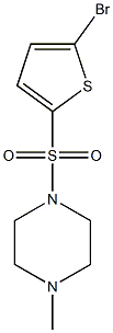 1-[(5-bromothiophen-2-yl)sulfonyl]-4-methylpiperazine 结构式