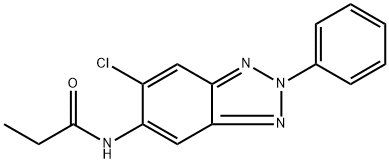 N-(6-chloro-2-phenyl-2H-benzotriazol-5-yl)propanamide 结构式