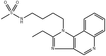 N-(4-(2-乙基-1H-咪唑并[4,5-C]喹啉-1-基)丁基)甲磺酰胺 结构式
