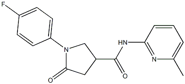 1-(4-fluorophenyl)-N-(6-methylpyridin-2-yl)-5-oxopyrrolidine-3-carboxamide 结构式