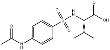 (2S)-2-(4-Acetamidobenzenesulfonamido)-3-methylbutanoic acid 结构式