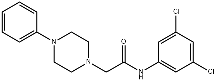 N-(3,5-dichlorophenyl)-2-(4-phenylpiperazin-1-yl)acetamide 结构式