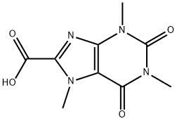 1,3,7-Trimethyl-2,6-dioxo-2,3,6,7-tetrahydro-1H-purine-8-carboxylic acid 结构式